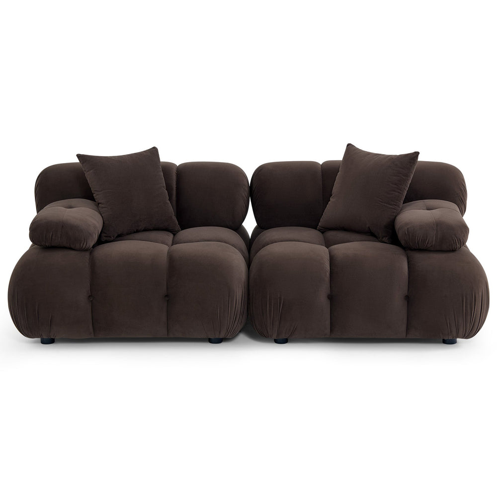 Calliope Modular Loveseat, Dark Brown