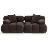 Calliope Modular Loveseat, Dark Brown
