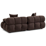 Calliope Modular Loveseat, Dark Brown