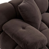 Calliope Modular Loveseat, Dark Brown