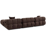 Calliope 4 Piece Modular Sectional, Dark Brown