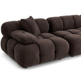 Calliope 4 Piece Modular Sectional, Dark Brown