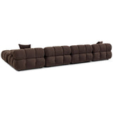 Calliope 6 Piece Modular U-Sectional, Dark Brown