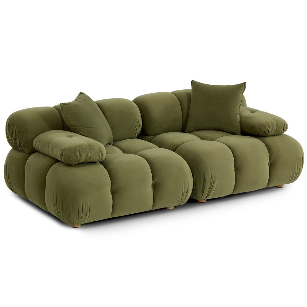 Calliope Modular Loveseat, Olive Green