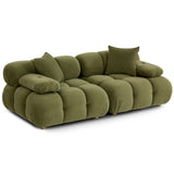 Calliope Modular Loveseat, Olive Green