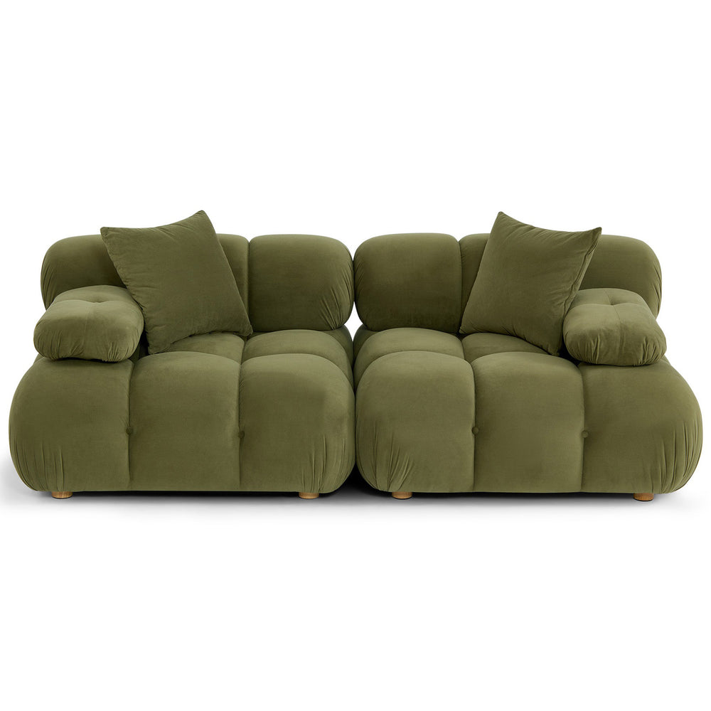 Calliope Modular Loveseat, Olive Green