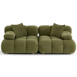 Calliope Modular Loveseat, Olive Green