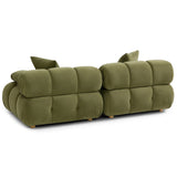 Calliope Modular Loveseat, Olive Green