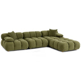 Calliope 4 Piece Modular Sectional, Olive Green