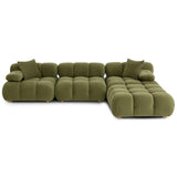 Calliope 4 Piece Modular Sectional, Olive Green