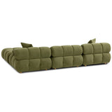 Calliope 4 Piece Modular Sectional, Olive Green