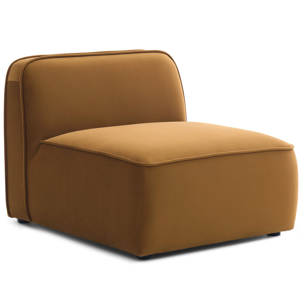 Travie Modular Armless Chair, Honey