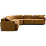 Travie 5 Piece Modular Large L-Sectional, Honey