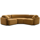 Travie 3 Piece Modular L-Sectional, Honey