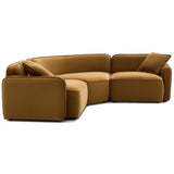 Travie 3 Piece Modular L-Sectional, Honey