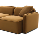 Travie 3 Piece Modular L-Sectional, Honey