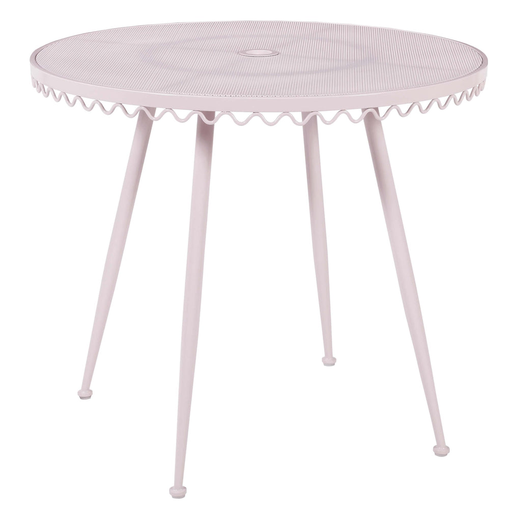 Erica Outdoor Cafe Table, Pink-Furniture - Accent Tables-High Fashion Home