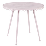 Erica Outdoor Cafe Table, Pink-Furniture - Accent Tables-High Fashion Home
