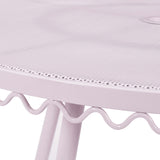 Erica Outdoor Cafe Table, Pink-Furniture - Accent Tables-High Fashion Home