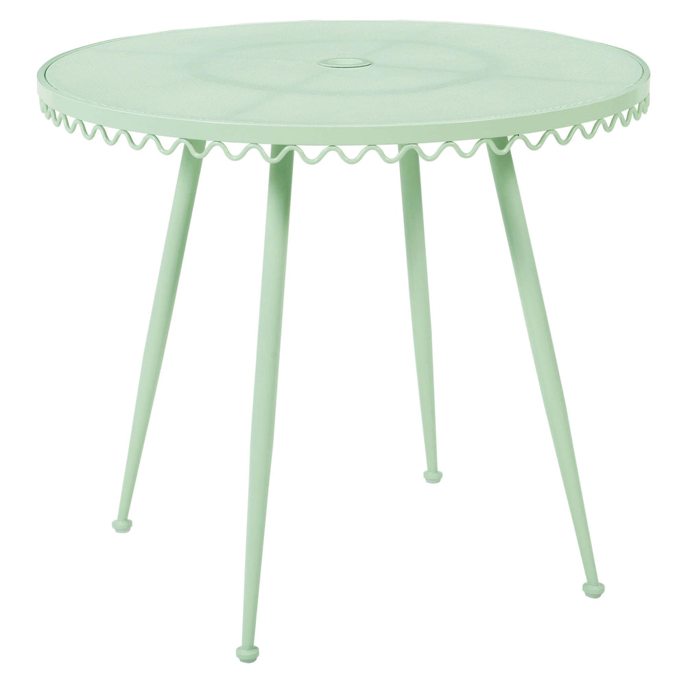 Erica Outdoor Cafe Table, Mint Green-Furniture - Accent Tables-High Fashion Home
