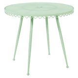 Erica Outdoor Cafe Table, Mint Green-Furniture - Accent Tables-High Fashion Home