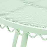 Erica Outdoor Cafe Table, Mint Green-Furniture - Accent Tables-High Fashion Home