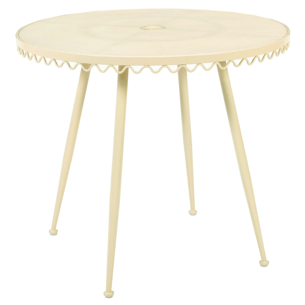 Erica Outdoor Cafe Table, Cream-Furniture - Accent Tables-High Fashion Home