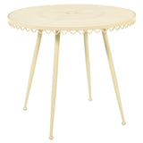 Erica Outdoor Cafe Table, Cream-Furniture - Accent Tables-High Fashion Home