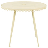 Erica Outdoor Cafe Table, Cream-Furniture - Accent Tables-High Fashion Home