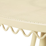 Erica Outdoor Cafe Table, Cream-Furniture - Accent Tables-High Fashion Home