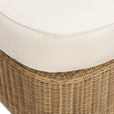 Axel Outdoor Ottoman, Cream