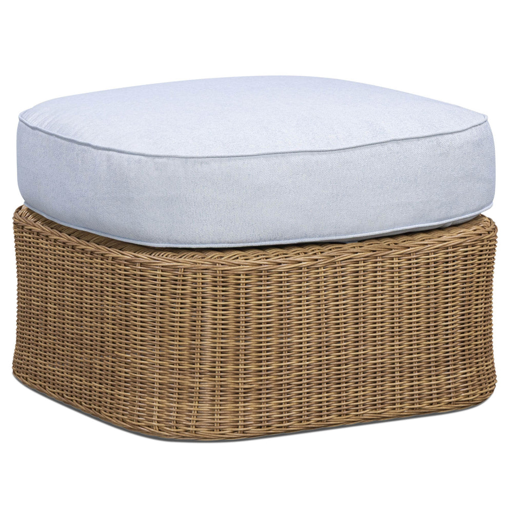Axel Outdoor Ottoman, Blue