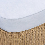 Axel Outdoor Ottoman, Blue