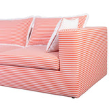 Salty Outdoor Sofa, Coral Striped
