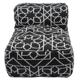 Chiara Indoor/Outdoor Pouf, Black-Furniture - Chairs-High Fashion Home
