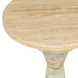 Tara Side Table, Travertine