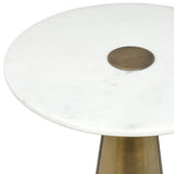 Clement Side Table, Antique Brass