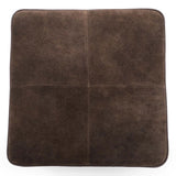 Daphne Square Fringe Ottoman, Chocolate Brown