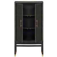 Amara Cabinet, Charcoal-Furniture - Storage-High Fashion Home