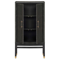 Amara Cabinet, Charcoal-Furniture - Storage-High Fashion Home