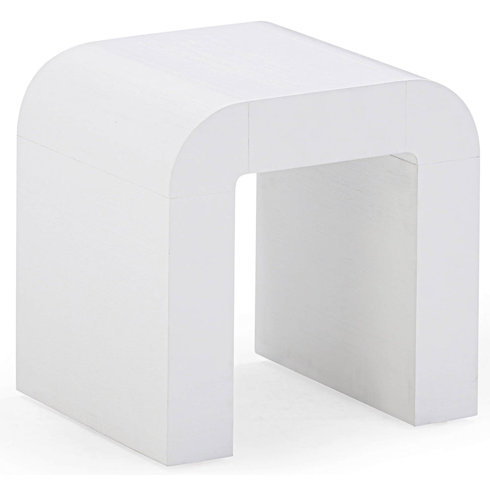 Hump Side Table, White-Furniture - Accent Tables-High Fashion Home