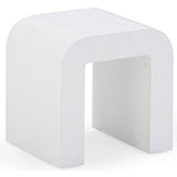 Hump Side Table, White-Furniture - Accent Tables-High Fashion Home