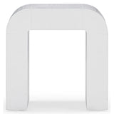 Hump Side Table, White-Furniture - Accent Tables-High Fashion Home