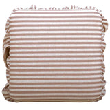 Gertrude Striped Skirted Ottoman, Brown