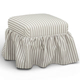Gertrude Striped Skirted Ottoman, Khaki