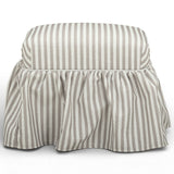 Gertrude Striped Skirted Ottoman, Khaki