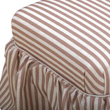 Gertrude Striped Skirted Ottoman, Khaki