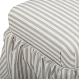 Gertrude Striped Skirted Ottoman, Khaki