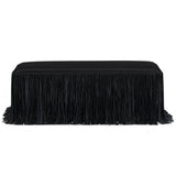 Shag Me Vegan Leather Bench, Black