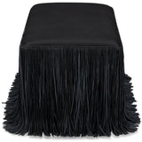 Shag Me Vegan Leather Bench, Black